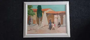 Frans Boers - Dorpstafereel kopen? Bied vanaf 70!