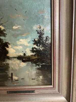 Willem Weissenbruch - “Polderlandschap met molen” kopen? Bied vanaf 700!