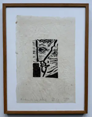 Diederick van Kleef - handgesigneerde linosnede | 'Zonder titel' | 1992 (TWEELUIK) kopen? Bied vanaf 20!