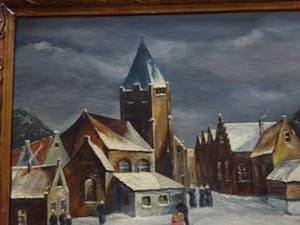 Niet of onleesbaar gesigneerd - Winter dorpsgezicht kopen? Bied vanaf 1!