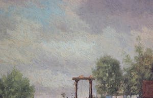 Rob de Haan - Bruggetje in polderlandschap kopen? Bied vanaf 120!