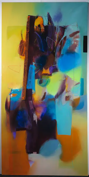 Pieter Vermeulen - Acryl op doek, 's Nachts (Zeer groot) kopen? Bied vanaf 200!