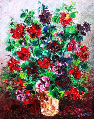 Jan Makkes - Bloemstilleven, olieverf op doek (mooi ingelijst) kopen? Bied vanaf 275!