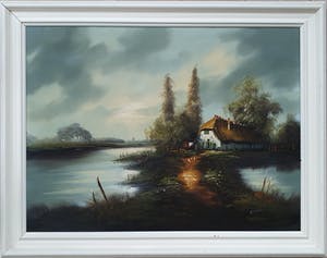 Bartha Femke Mirandolle - de Vries | Landschap met Boerderij kopen? Bied vanaf 40!