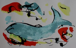 Nic Jonk - Zeefdruk: Dolfijnen - 1990 kopen? Bied vanaf 49!