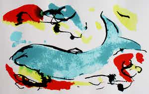 Nic Jonk - Zeefdruk: Dolfijnen - 1990 verkocht voor € 49!