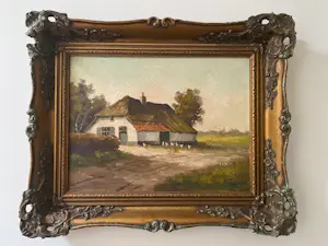 Buy Niet of onleesbaar gesigneerd - hoeve met scharrelkippen? Bid from 10!