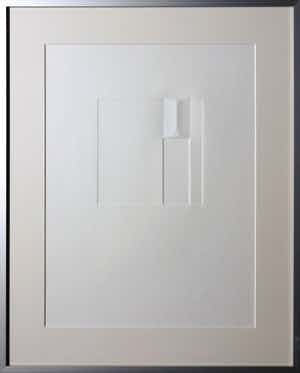 Harry van Kuyk - Reliëfdruk, Zonder titel - Ingelijst verkocht voor € 100!