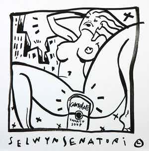 Selwyn Senatori - Acryl op doek, Tomato Soup verkocht voor € 100!