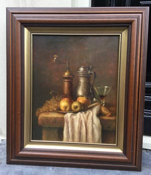 Ad de Roo - C3795 - Stilleven met tinnen kan kopen? Bied vanaf 450!