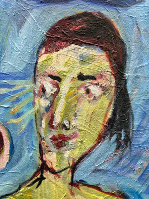 Buy Lucebert - De hemelese Boden, Groot werk in olieverf op doek? Bid from 7500!