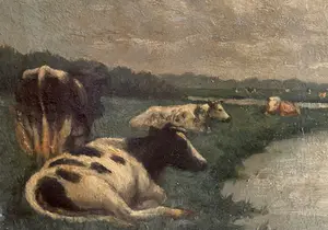 Niet of onleesbaar gesigneerd - Hollands landschap kopen? Bied vanaf 1!