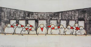 Hans Innemee - Giclee op doek: "Being in the centre of the universe..." - 2007 + certificaat kopen? Bied vanaf 299!