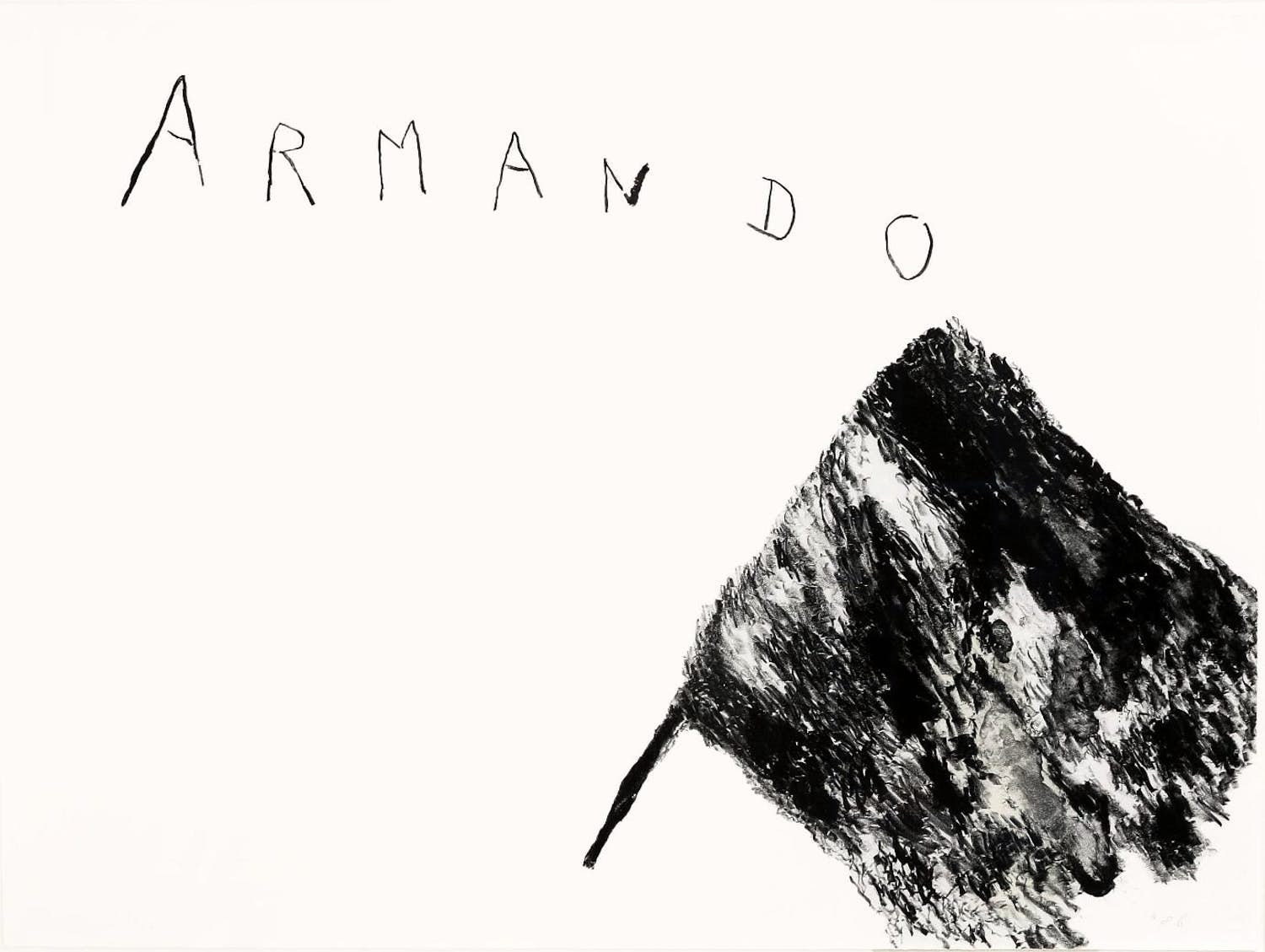 Armando - Ingelijste litho: Fähne - 1986(groot werk!) verkocht voor € 495!