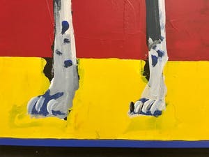 Ivo Kamphuis - Acryl op doek. Titel, "Duitse dog". kopen? Bied vanaf 80!