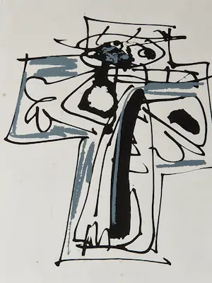 Antonio Saura - Grote 1975 zeefdruk "Triptico de Amsterdam" oplage 190 ex. - in nieuwstaat kopen? Bied vanaf 83!