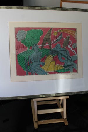 Corneille - Corneille Litho "Couple à paris", 1989 - EA kopen? Bied vanaf 250!