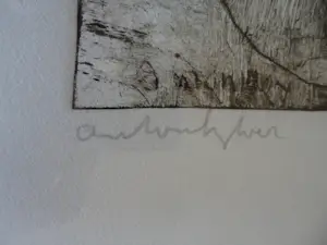 Anton Heyboer - Ets, titel Het Symbool van de onschuld. kopen? Bied vanaf 100!