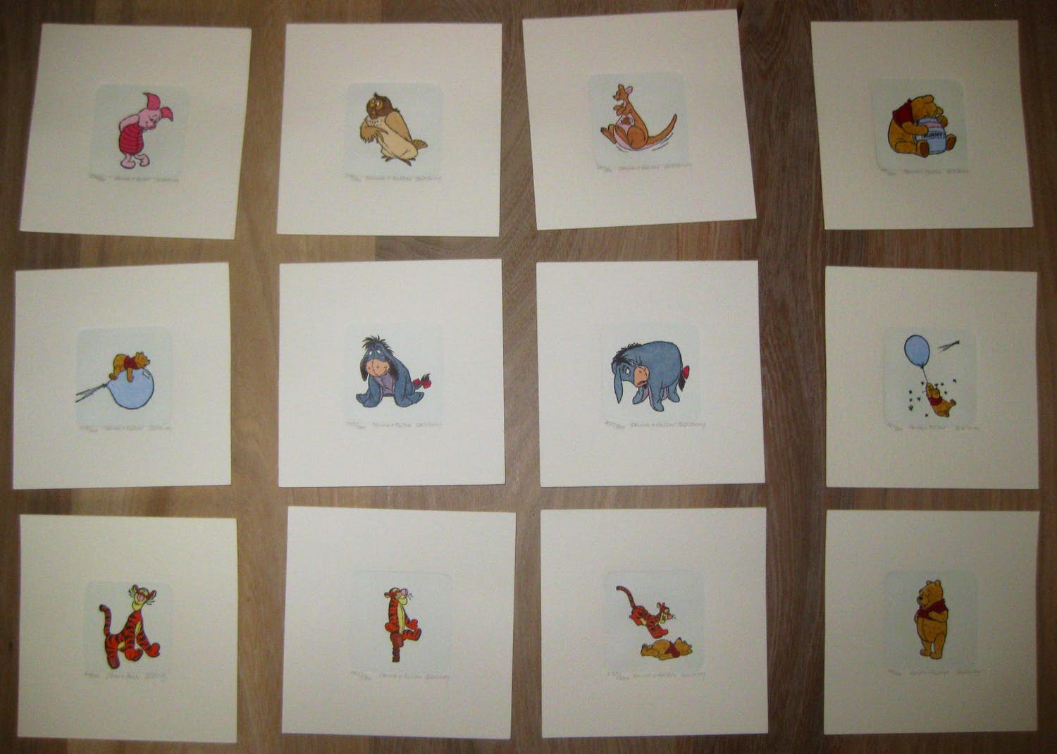 Niet of onleesbaar gesigneerd - 12 Handgekleurde etsjes van Winnie the Pooh/Disney kopen? Bied vanaf 1!