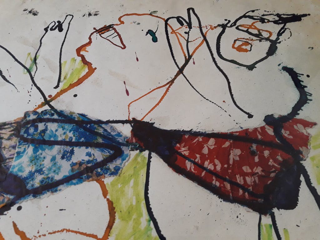 Herman Brood - Herman Brood: Zeer fraai origineel schilderij, 1986, FEEST kopen? Bied vanaf 895!