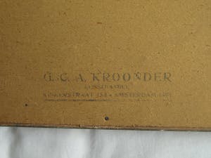 Niet of onleesbaar gesigneerd - Grote ingelijste gouache , Indisch landschap – ca. 1950 – 54 x 87 cm. kopen? Bied vanaf 1!