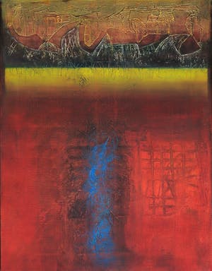 Bert Grotjohann - Gemengde techniek op doek, Meditatie - Ingelijst kopen? Bied vanaf 100!