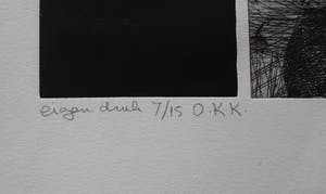 Jan Bernard Meinen - Ets - Abstracte compositie met geometrische vormen: O.K.K kopen? Bied vanaf 49!