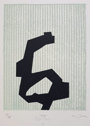 Willem Snitker - Geometrische abstract, tweekleuren kartondruk kopen? Bied vanaf 50!