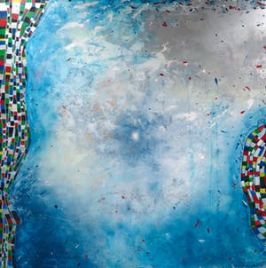 Carolina Paulussen - Acryl op doek, Zonder titel (Zeer groot 2 x 2 m!) kopen? Bied vanaf 1!