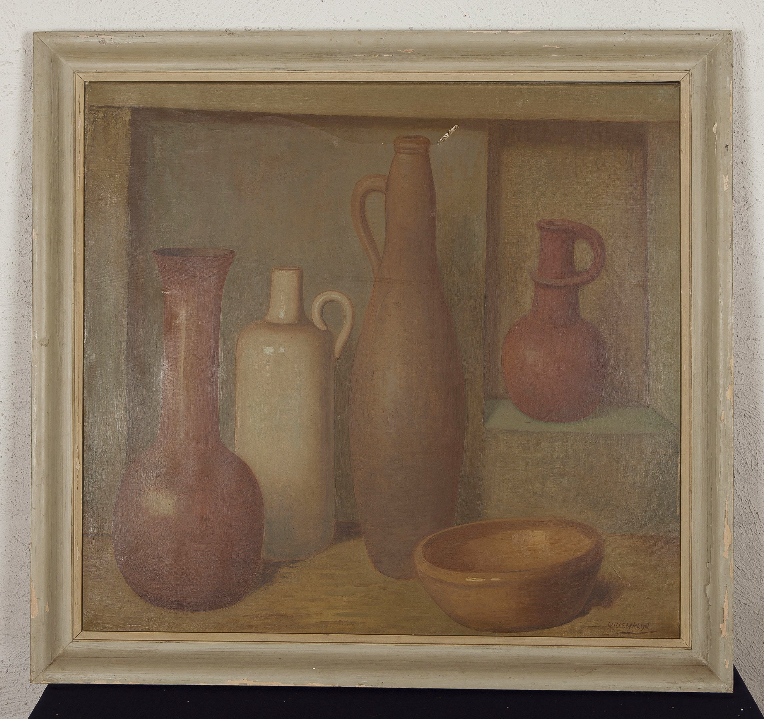 Willem Klijn - Olieverf op doek - Stilleven met kruiken - 1955 - gesigneerd - BKR Amsterdam kopen? Bied vanaf 10!