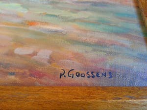 Niet of onleesbaar gesigneerd - Botters op het strand - Gesigneerd, P. Goossens kopen? Bied vanaf 10!