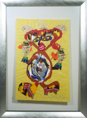 Simon & Bruno - Gemengde techniek op geschept papier, Fantasiefiguur - Ingelijst kopen? Bied vanaf 50!