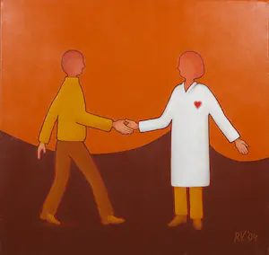 Niet of onleesbaar gesigneerd - Acryl op doek, Zonder titel - kaufen? Bieten Sie von 1!