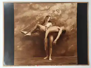 Jan Saudek - Pietà - handgesigneerde gelatin silver print verkocht voor € 550!