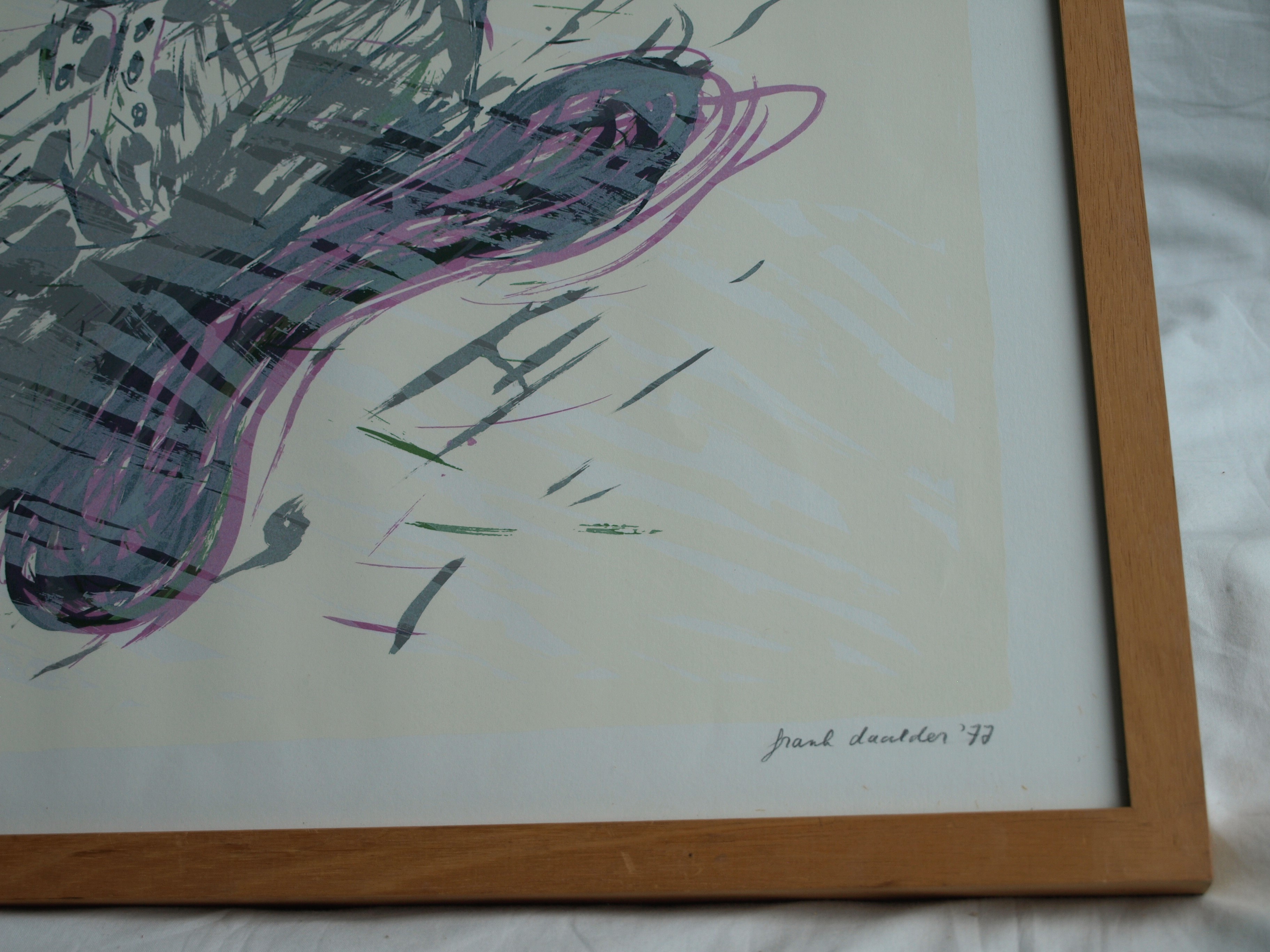 Frank Daalder - Zeefdruk , Schoen onder water – gesigneerd & ingelijst - 1977  kopen? Bied vanaf 1!