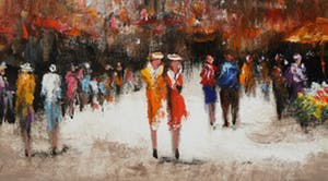 Henry Brand - Olieverf op doek, Stadsgezicht - Ingelijst kopen? Bied vanaf 50!