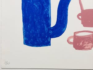 Klaas Gubbels - zeefdruk ‘Blauwe kan met kopjes’ - 2005 - oplage XX kopen? Bied vanaf 275!