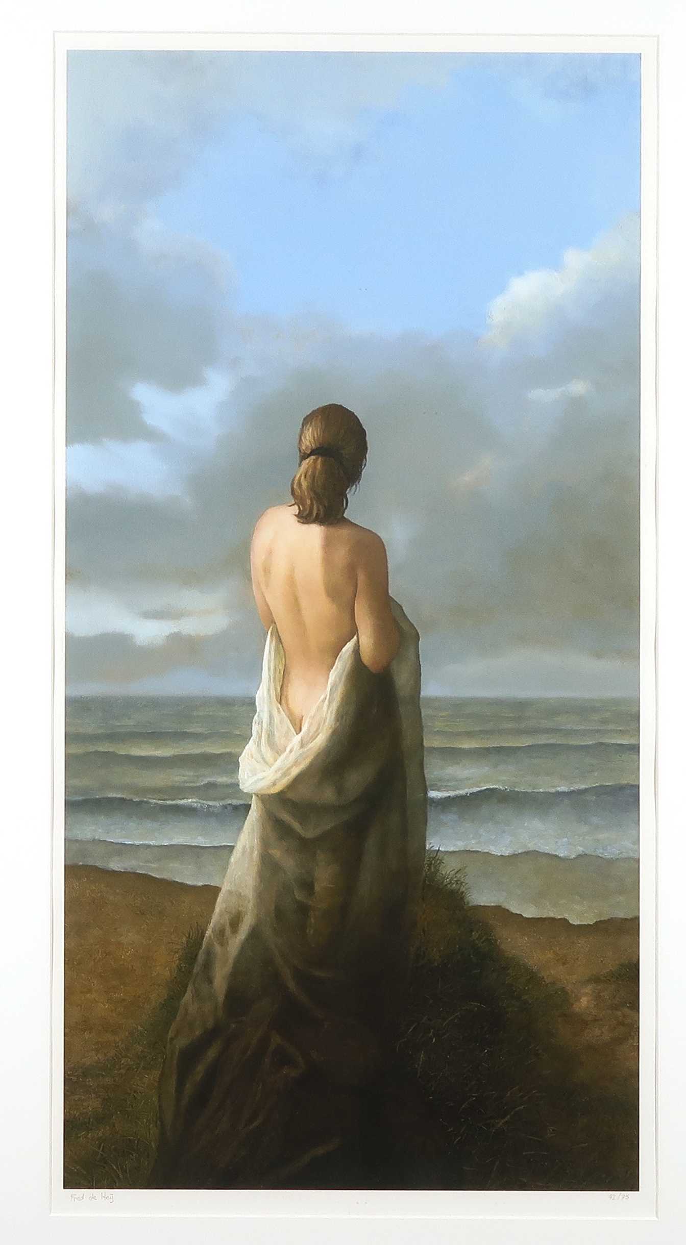 Fred de Heij - Giclee, Strand - Ingelijst kopen? Bied vanaf 40!