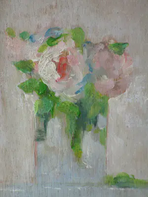 Niet of onleesbaar gesigneerd - Bloemstilleven - Olieverf/paneel kopen? Bied vanaf 1!