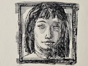 Theo Kurpershoek - in eigen beheer gemaakte Ets "portret vrouw" - handdruk - potloodgesigneerd kopen? Bied vanaf 27!