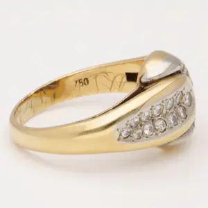 18 karaat Goud, Tweekleurig - Ring - 0.17 ct Diamanten kopen? Bied vanaf 275!