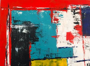 John Foppen - Red Colours Symphony .......... # K06 . XL. GROOT. kopen? Bied vanaf 195!