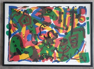 A.R. Penck - "Steckelmannchen" - Groot en kleurrijk - 16/50 - 85 x 115 cm. kopen? Bied vanaf 750!