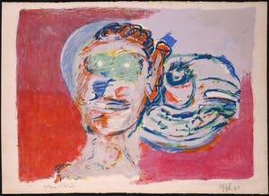Karel Appel - Litho, Regard vers l'infini kopen? Bied vanaf 750!
