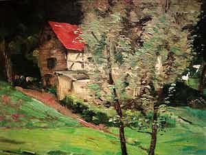 Simon Moulijn - omstreeks 1890 -Post-impressionistisch olieverf - met atelierstempel verkocht voor € 179!