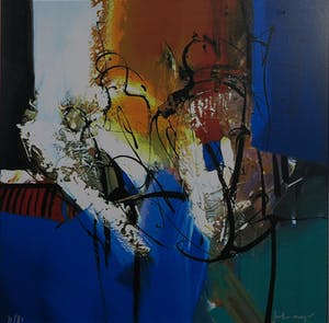 Peter Meijer - Zeefdruk op paneel, Zonder titel - Ingelijst kopen? Bied vanaf 60!