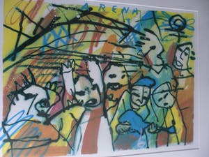 Herman Brood - Zeefdruk . "Arena (Ajax)" gesigneerd - 500 ex - ingelijst kopen? Bied vanaf 235!