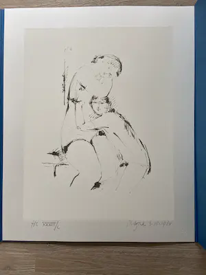 Nic Jonk - ‘Lady in Blue’ - 6 gesigneerde zeefdrukken kopen? Bied vanaf 25!