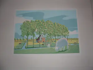 Marcus van Hoorn - Zeefdruk, Titel, "Hollandse Pyramide". kopen? Bied vanaf 35!