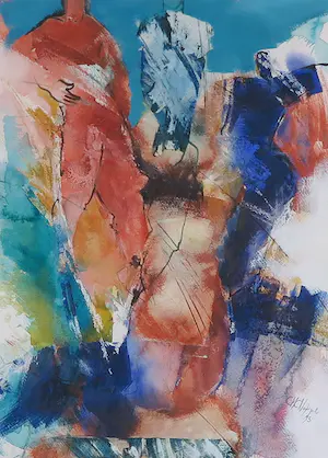 Marjan Nagtegaal - Gemengde techniek, Zonder titel - Ingelijst kopen? Bied vanaf 1!